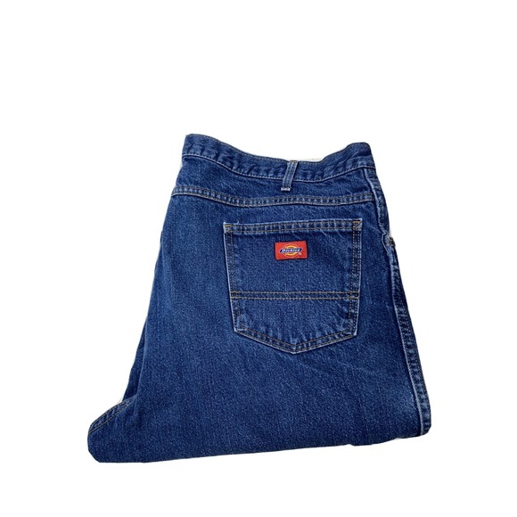 DICKIES 5 Pocket Work Jeans Reg Fit Blue Denim Jeans W42xL34.                P - Picture 1 of 8